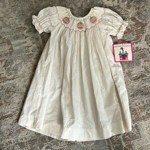 Castles & Crowns hand smocked Christmas Ornaments dress 2T. NWT